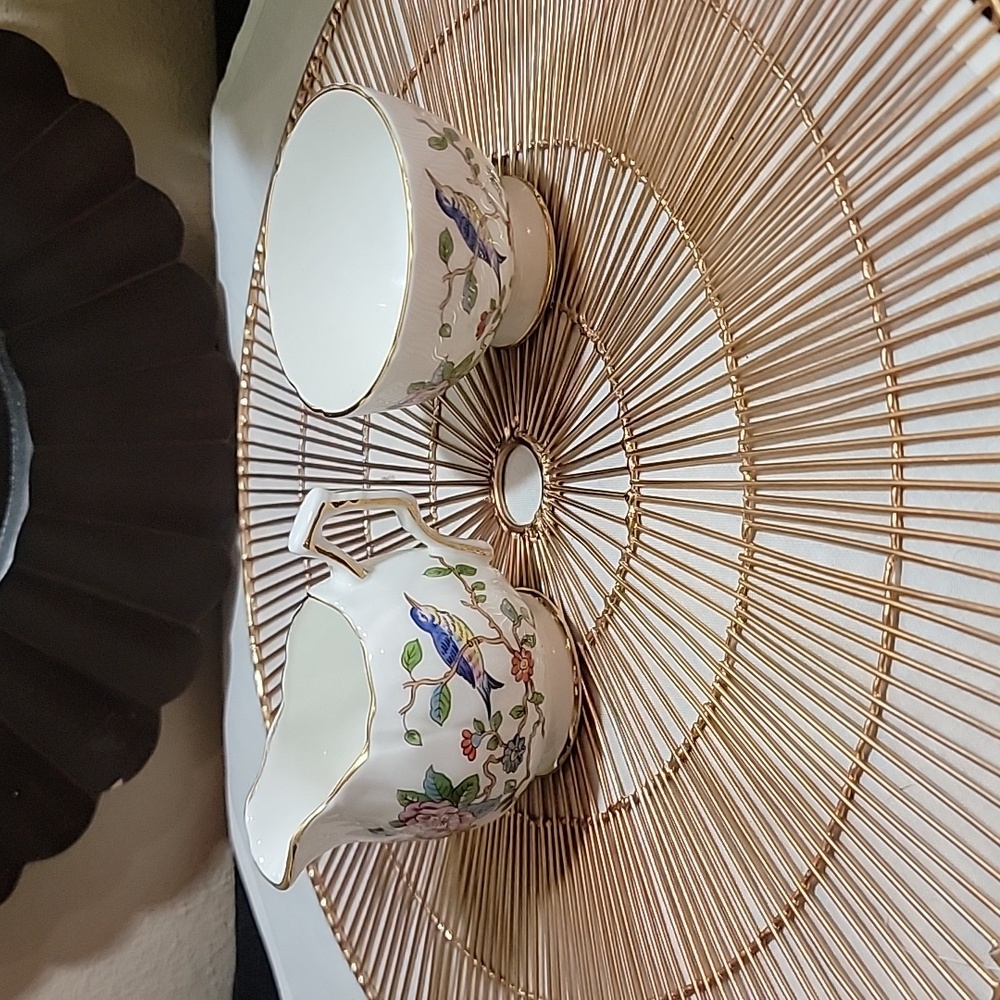 Ainsley Pembroke Fine Bone China Set Of Creamer And Sugar Bowl